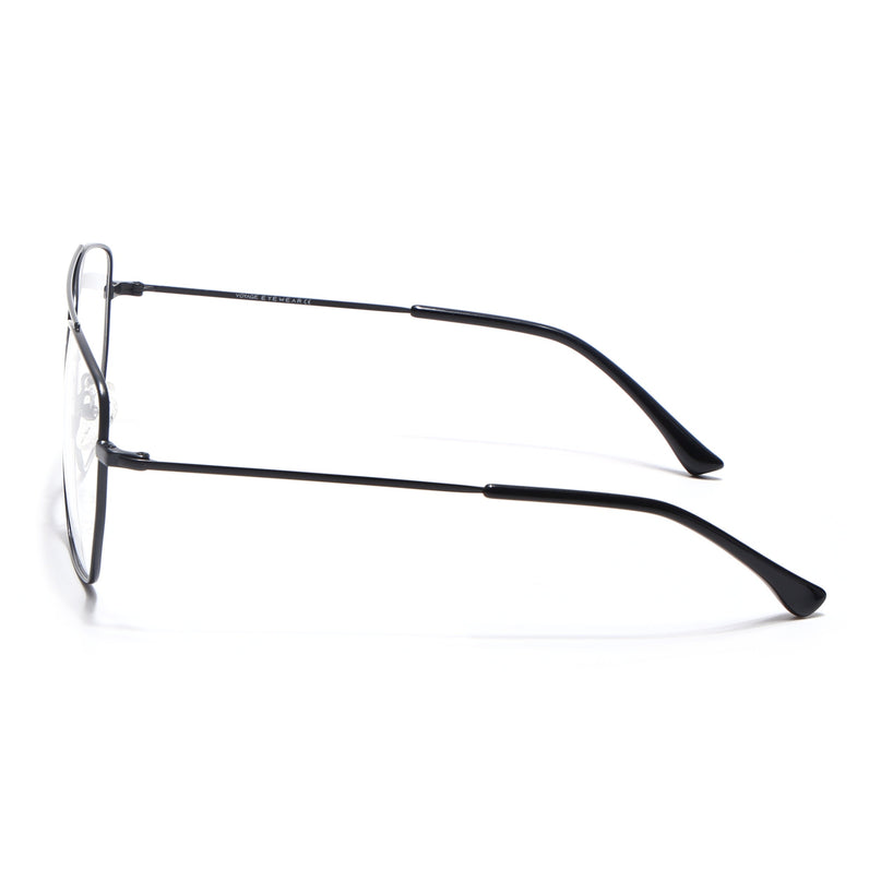 Voyage Metal Master Matt Black Wayfarer Eyeglasses for Men & Women - MG5014-C1