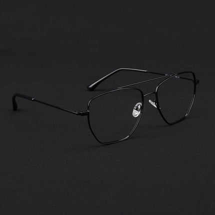 Voyage Metal Master Shine Black Wayfarer Eyeglasses for Men & Women - MG5015-C2