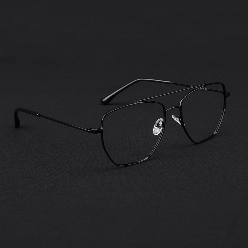 Voyage Metal Master Shine Black Wayfarer Eyeglasses for Men & Women - MG5015-C2