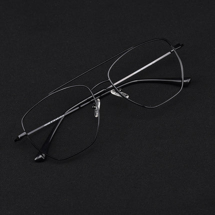 Voyage Metal Master Shine Black Wayfarer Eyeglasses for Men & Women - MG5015-C2