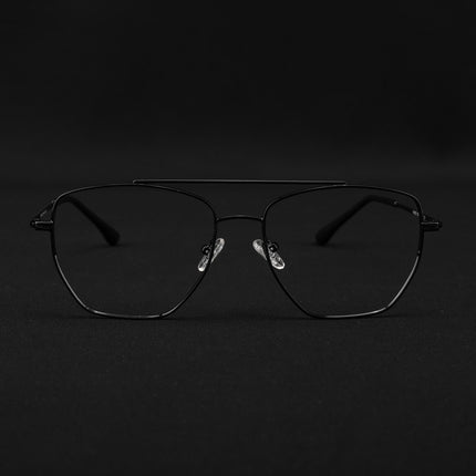 Voyage Metal Master Shine Black Wayfarer Eyeglasses for Men & Women - MG5015-C2