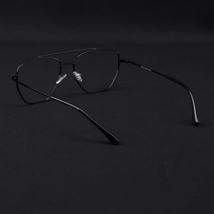 Voyage Metal Master Shine Black Wayfarer Eyeglasses for Men & Women - MG5015-C2