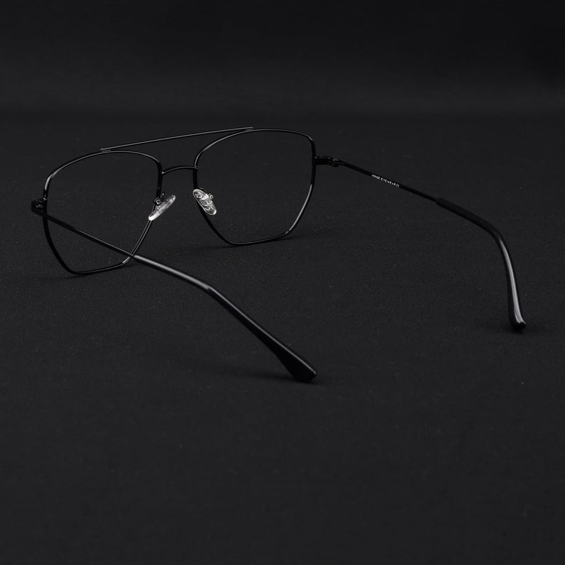 Voyage Metal Master Shine Black Wayfarer Eyeglasses for Men & Women - MG5015-C2