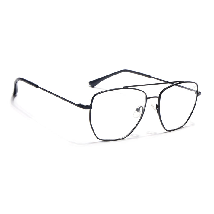 Voyage Metal Master Shine Black Wayfarer Eyeglasses for Men & Women - MG5015-C2