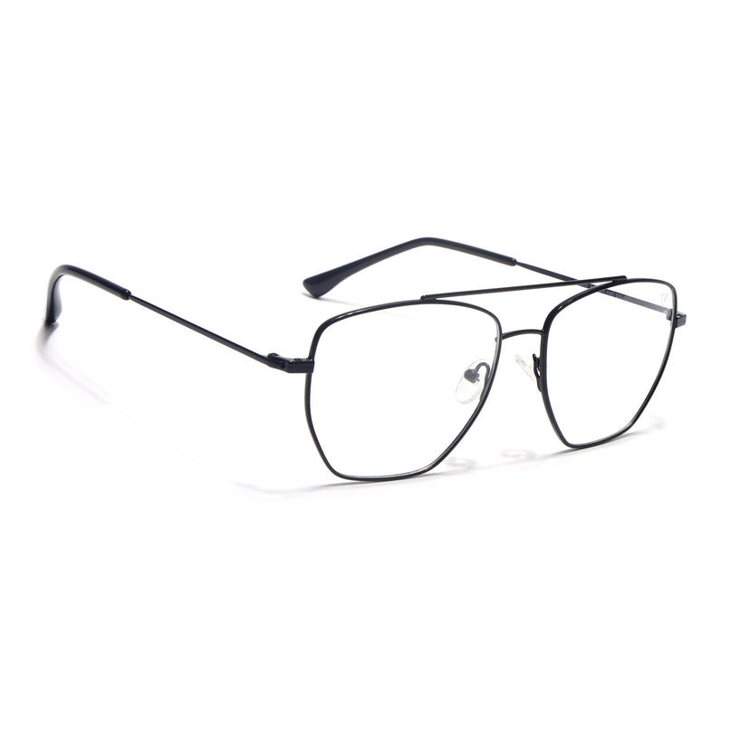 Voyage Metal Master Shine Black Wayfarer Eyeglasses for Men & Women - MG5015-C2
