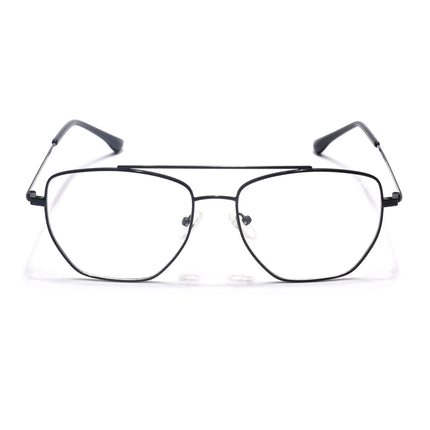 Voyage Metal Master Shine Black Wayfarer Eyeglasses for Men & Women - MG5015-C2