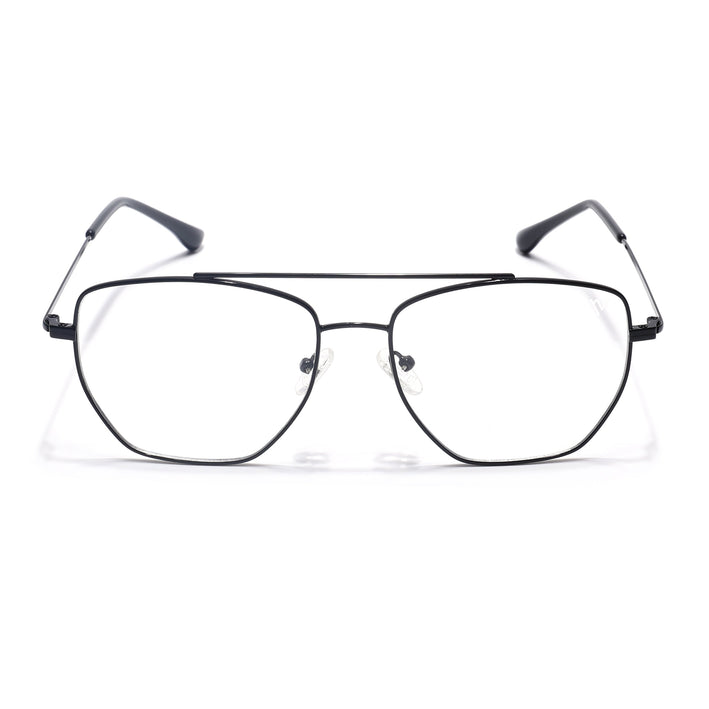 Voyage Metal Master Shine Black Wayfarer Eyeglasses for Men & Women - MG5015-C2