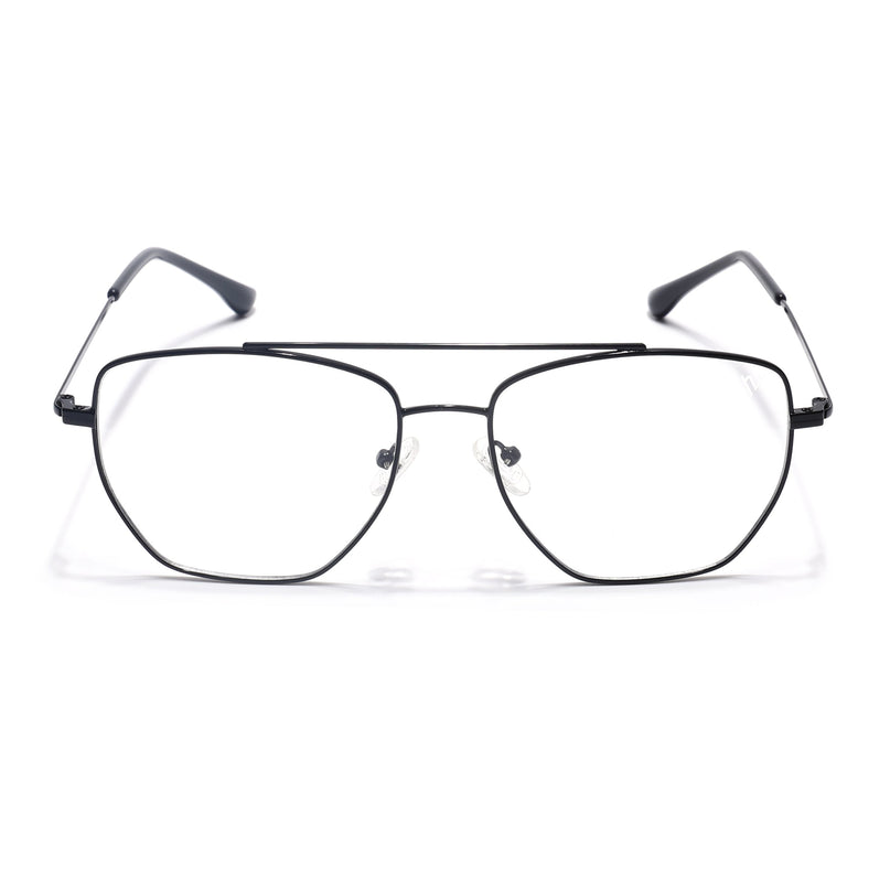 Voyage Metal Master Shine Black Wayfarer Eyeglasses for Men & Women - MG5015-C2