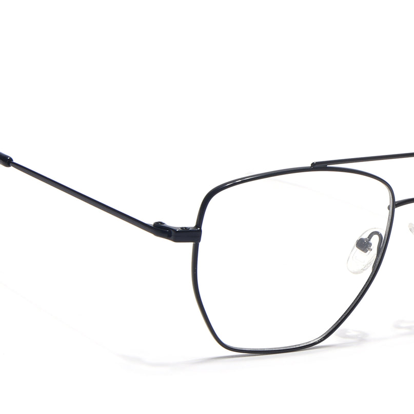 Voyage Metal Master Shine Black Wayfarer Eyeglasses for Men & Women - MG5015-C2