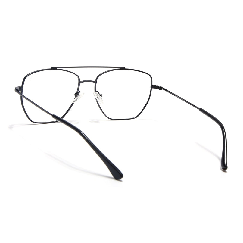 Voyage Metal Master Shine Black Wayfarer Eyeglasses for Men & Women - MG5015-C2