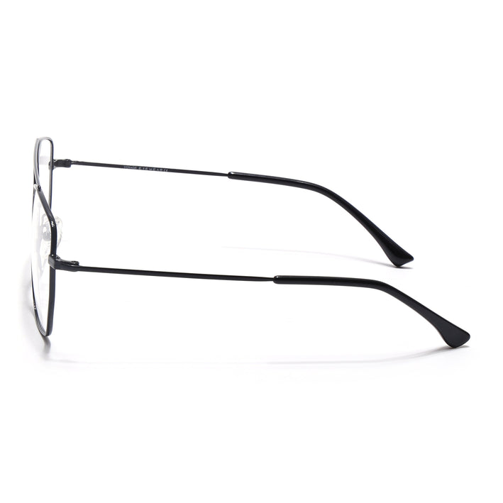 Voyage Metal Master Shine Black Wayfarer Eyeglasses for Men & Women - MG5015-C2