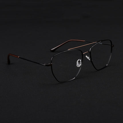 Voyage Metal Master Black & Brown Wayfarer Eyeglasses for Men & Women - MG5016-C3