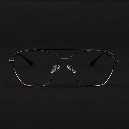 Voyage Metal Master Black & Brown Wayfarer Eyeglasses for Men & Women - MG5016-C3