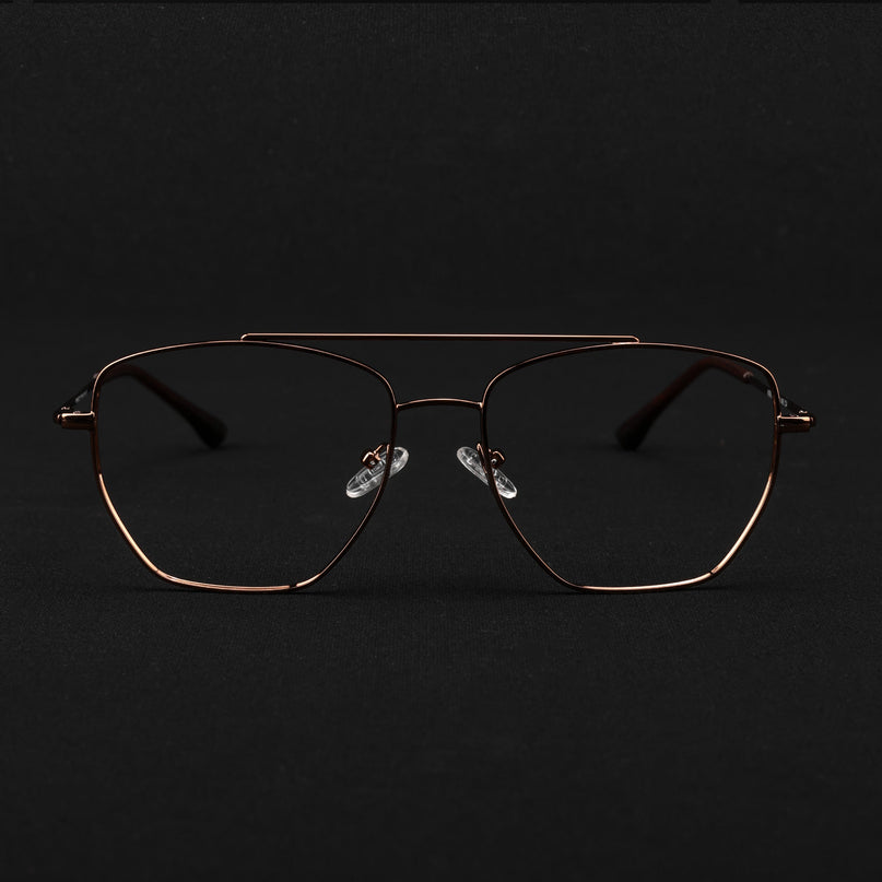 Voyage Metal Master Black & Brown Wayfarer Eyeglasses for Men & Women - MG5016-C3