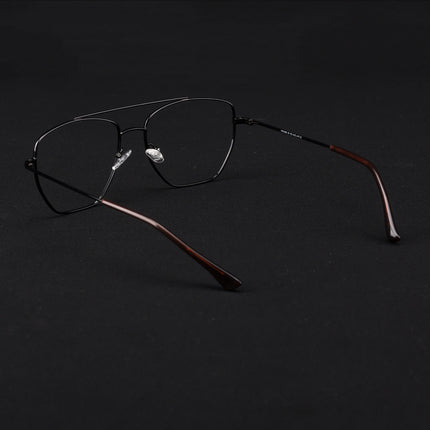 Voyage Metal Master Black & Brown Wayfarer Eyeglasses for Men & Women - MG5016-C3