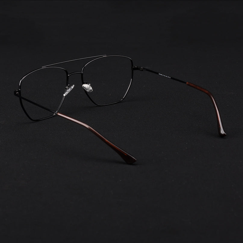Voyage Metal Master Black & Brown Wayfarer Eyeglasses for Men & Women - MG5016-C3