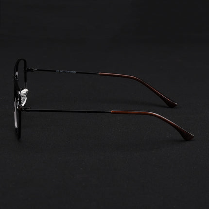Voyage Metal Master Black & Brown Wayfarer Eyeglasses for Men & Women - MG5016-C3