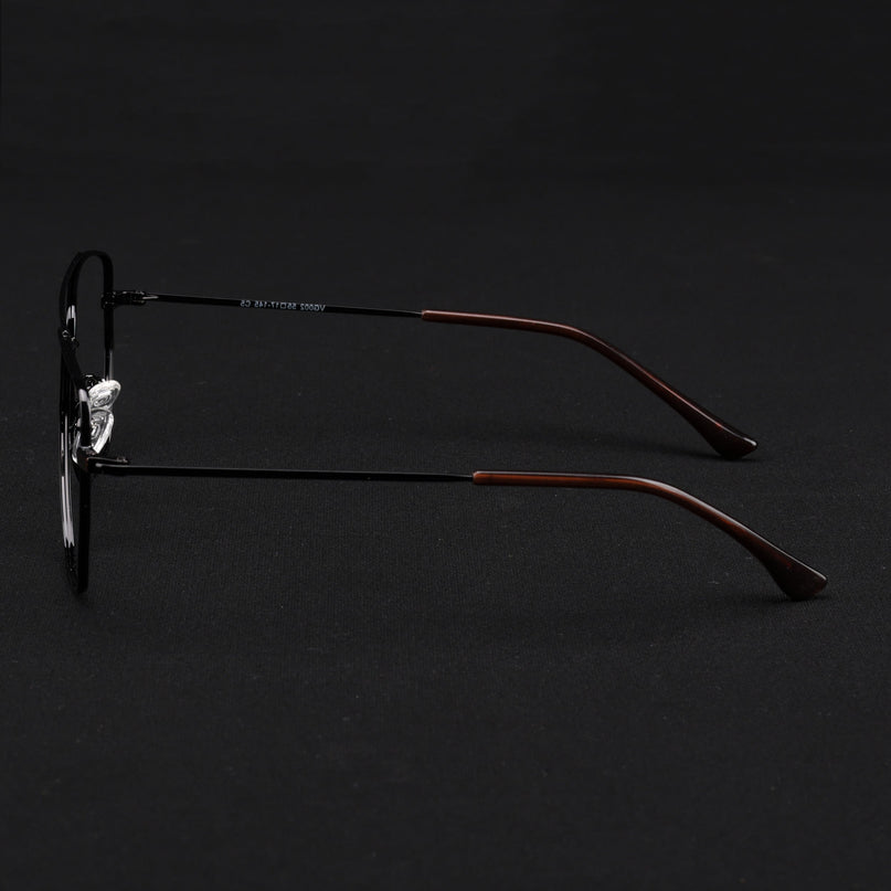 Voyage Metal Master Black & Brown Wayfarer Eyeglasses for Men & Women - MG5016-C3