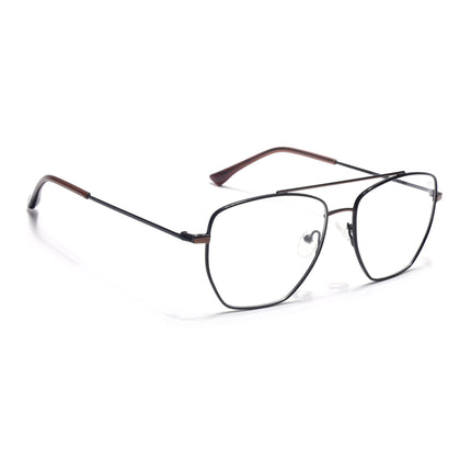 Voyage Metal Master Black & Brown Wayfarer Eyeglasses for Men & Women - MG5016-C3