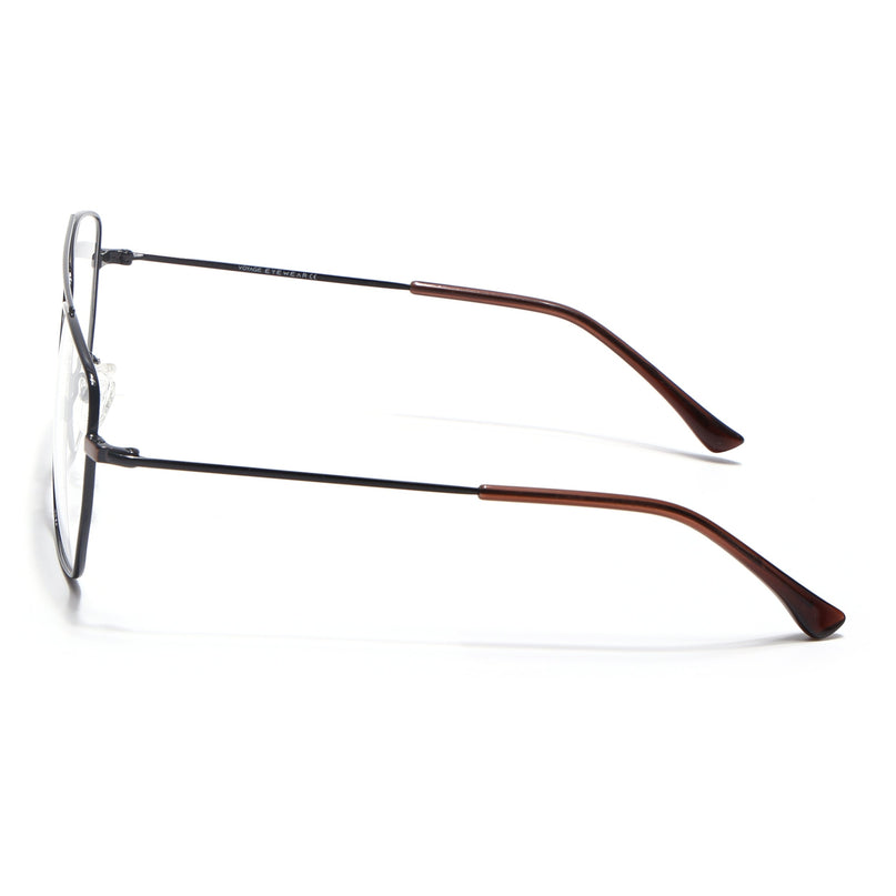 Voyage Metal Master Black & Brown Wayfarer Eyeglasses for Men & Women - MG5016-C3