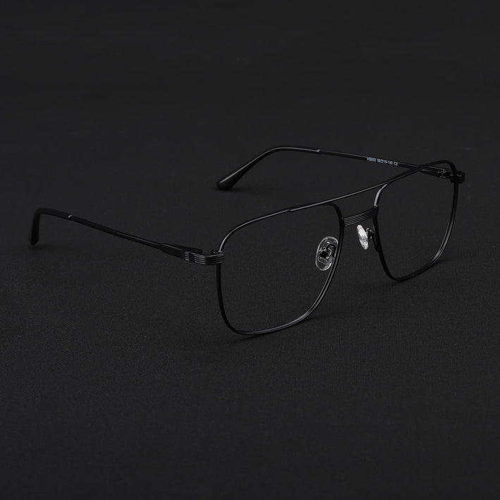 Voyage Metal Master Matt Black Wayfarer Eyeglasses for Men & Women - MG5019-C1