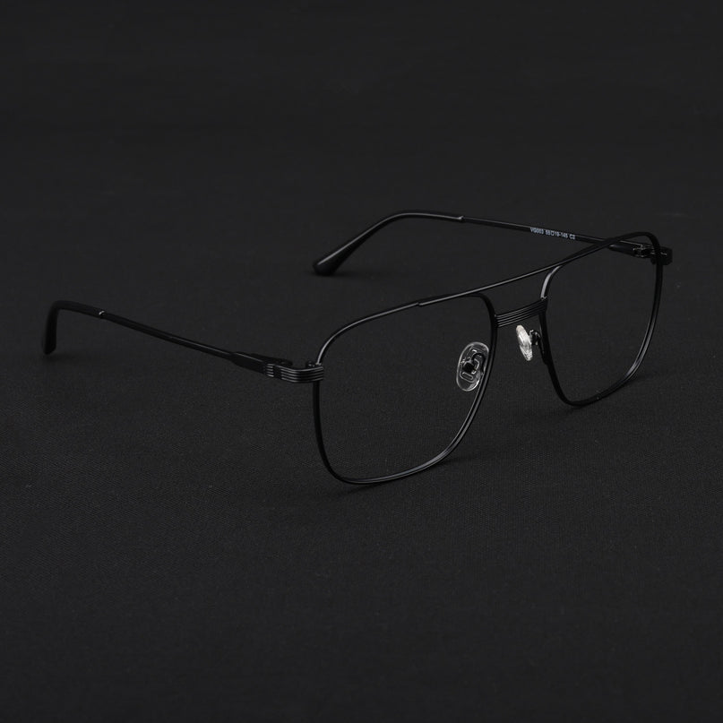 Voyage Metal Master Matt Black Wayfarer Eyeglasses for Men & Women - MG5019-C1