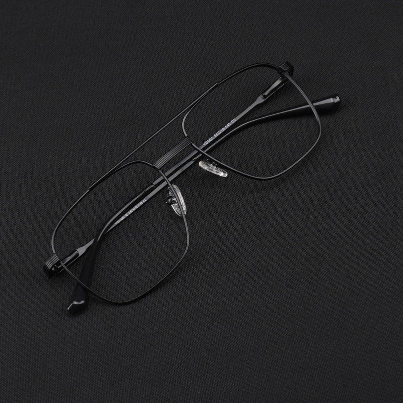 Voyage Metal Master Matt Black Wayfarer Eyeglasses for Men & Women - MG5019-C1