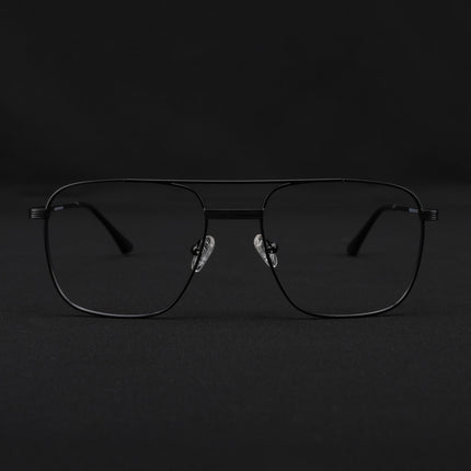 Voyage Metal Master Matt Black Wayfarer Eyeglasses for Men & Women - MG5019-C1