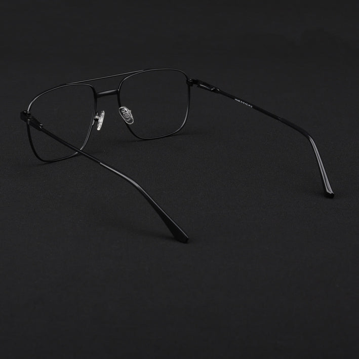 Voyage Metal Master Matt Black Wayfarer Eyeglasses for Men & Women - MG5019-C1
