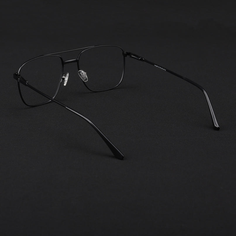 Voyage Metal Master Matt Black Wayfarer Eyeglasses for Men & Women - MG5019-C1