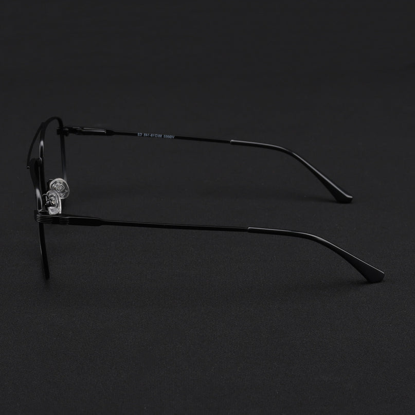 Voyage Metal Master Matt Black Wayfarer Eyeglasses for Men & Women - MG5019-C1