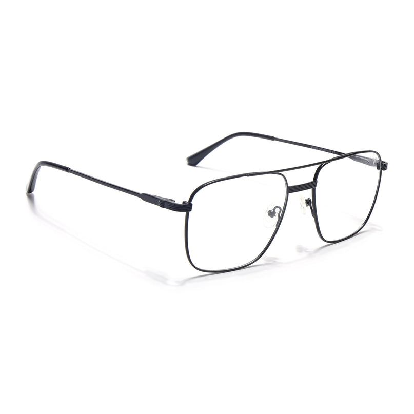 Voyage Metal Master Matt Black Wayfarer Eyeglasses for Men & Women - MG5019-C1