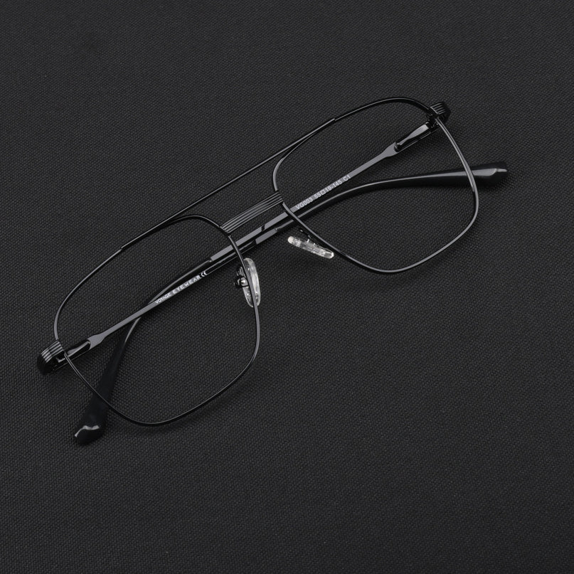 Voyage Metal Master Shine Black Wayfarer Eyeglasses for Men & Women - MG5020-C2