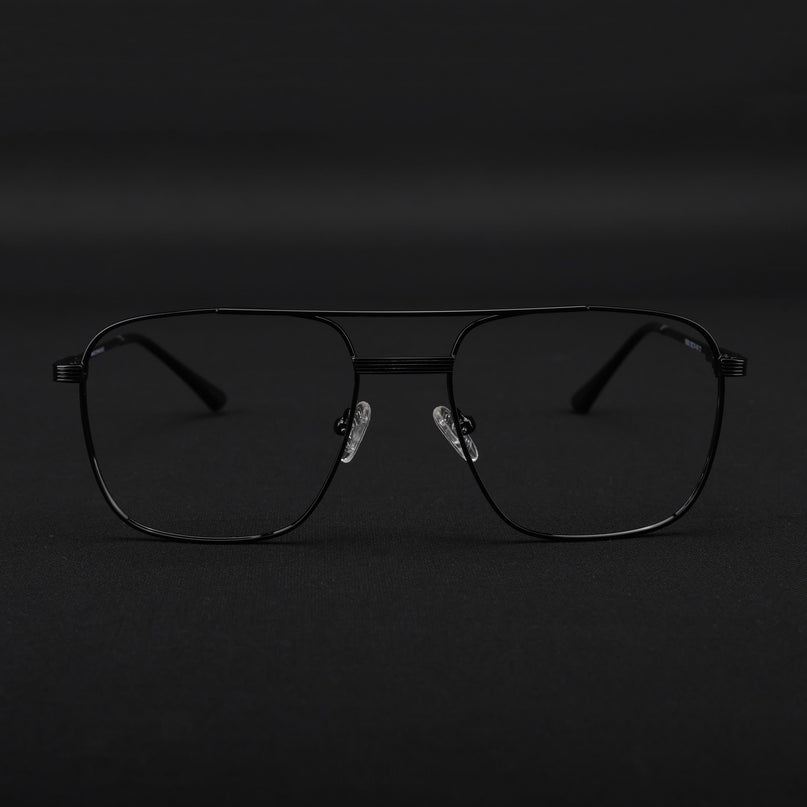 Voyage Metal Master Shine Black Wayfarer Eyeglasses for Men & Women - MG5020-C2