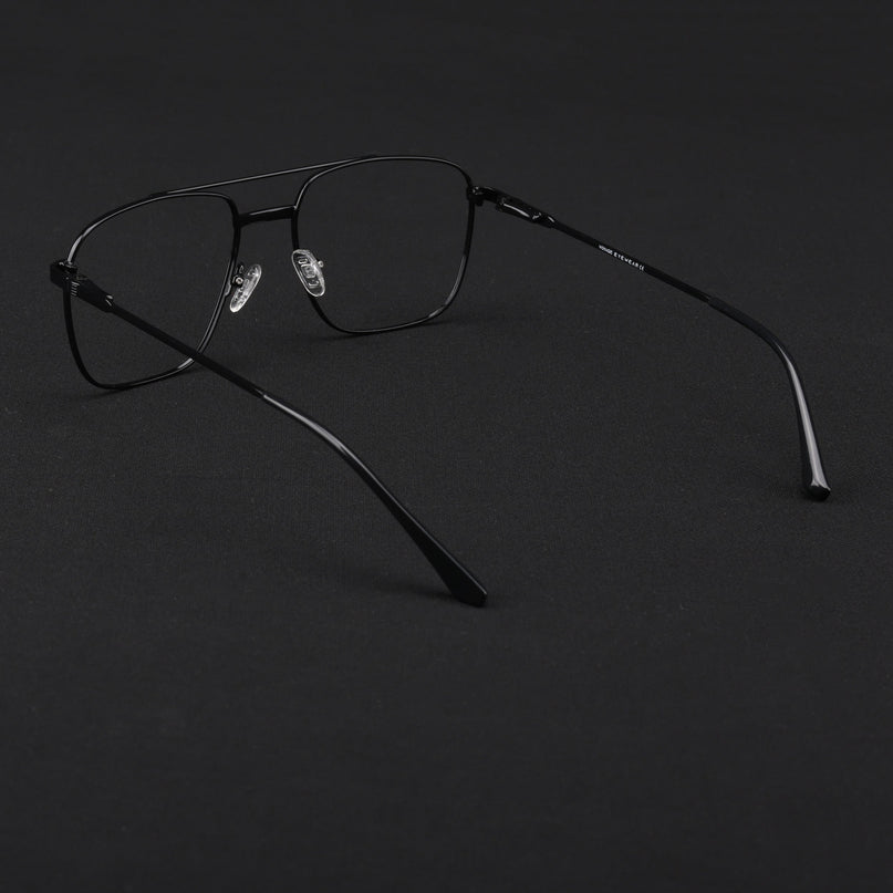 Voyage Metal Master Shine Black Wayfarer Eyeglasses for Men & Women - MG5020-C2