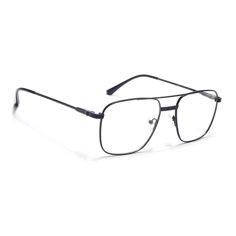 Voyage Metal Master Shine Black Wayfarer Eyeglasses for Men & Women - MG5020-C2