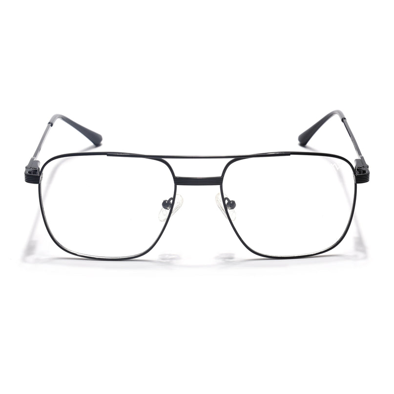 Voyage Metal Master Shine Black Wayfarer Eyeglasses for Men & Women - MG5020-C2