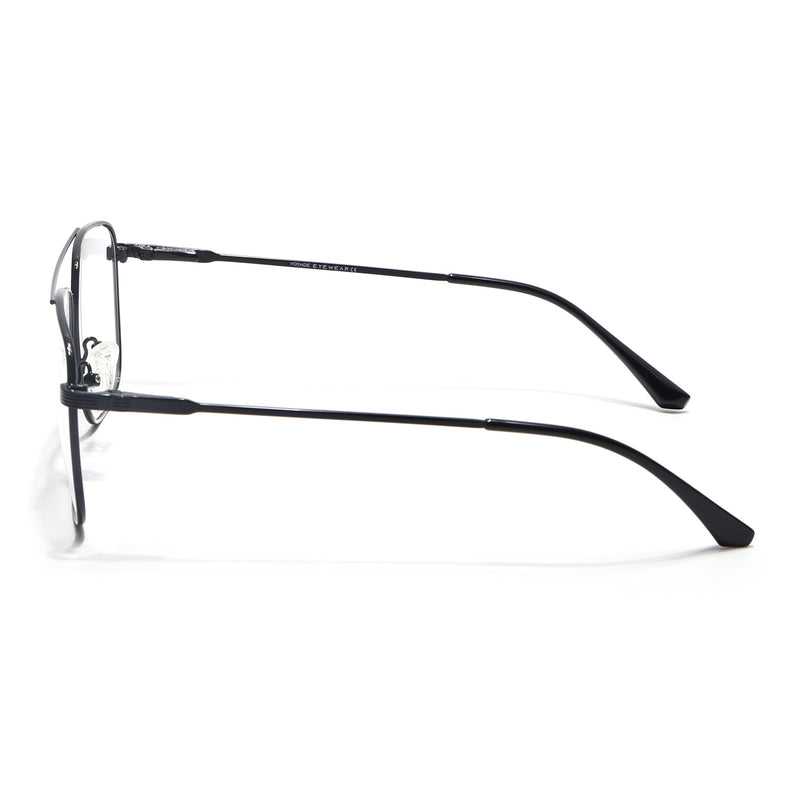 Voyage Metal Master Shine Black Wayfarer Eyeglasses for Men & Women - MG5020-C2