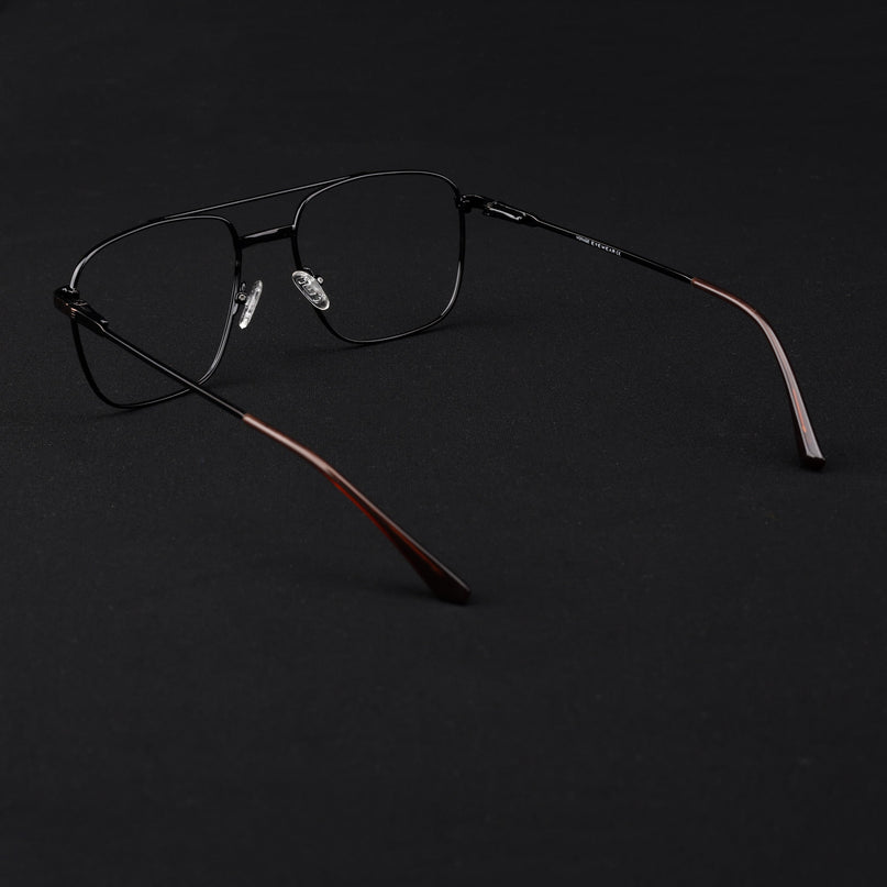 Voyage Metal Master Black & Brown Wayfarer Eyeglasses for Men & Women - MG5021-C3