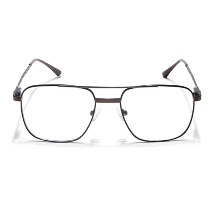 Voyage Metal Master Black & Brown Wayfarer Eyeglasses for Men & Women - MG5021-C3