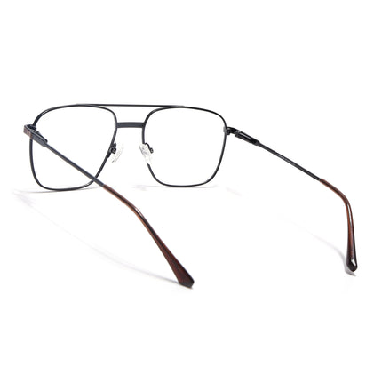 Voyage Metal Master Black & Brown Wayfarer Eyeglasses for Men & Women - MG5021-C3