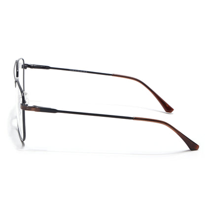 Voyage Metal Master Black & Brown Wayfarer Eyeglasses for Men & Women - MG5021-C3