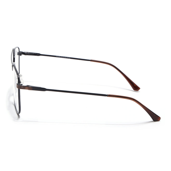 Voyage Metal Master Black & Brown Wayfarer Eyeglasses for Men & Women - MG5021-C3