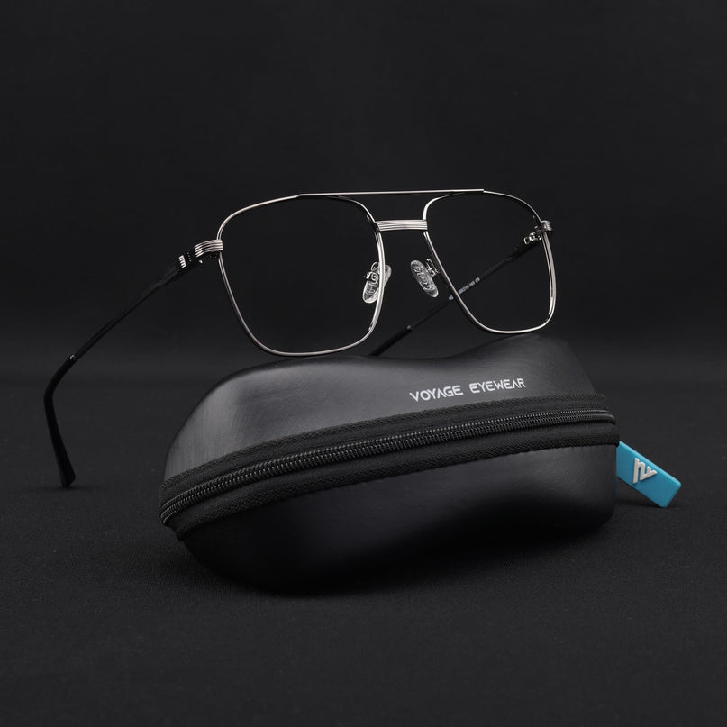 Voyage Metal Master Grey Wayfarer Eyeglasses for Men & Women - MG5022-C4