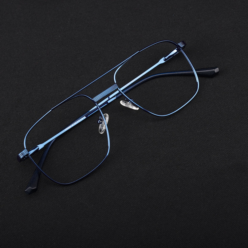 Voyage Metal Master Blue Wayfarer Eyeglasses for Men & Women - MG5023-C5