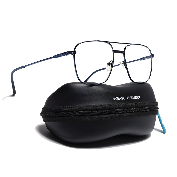 Voyage Metal Master Blue Wayfarer Eyeglasses for Men & Women - MG5023-C5