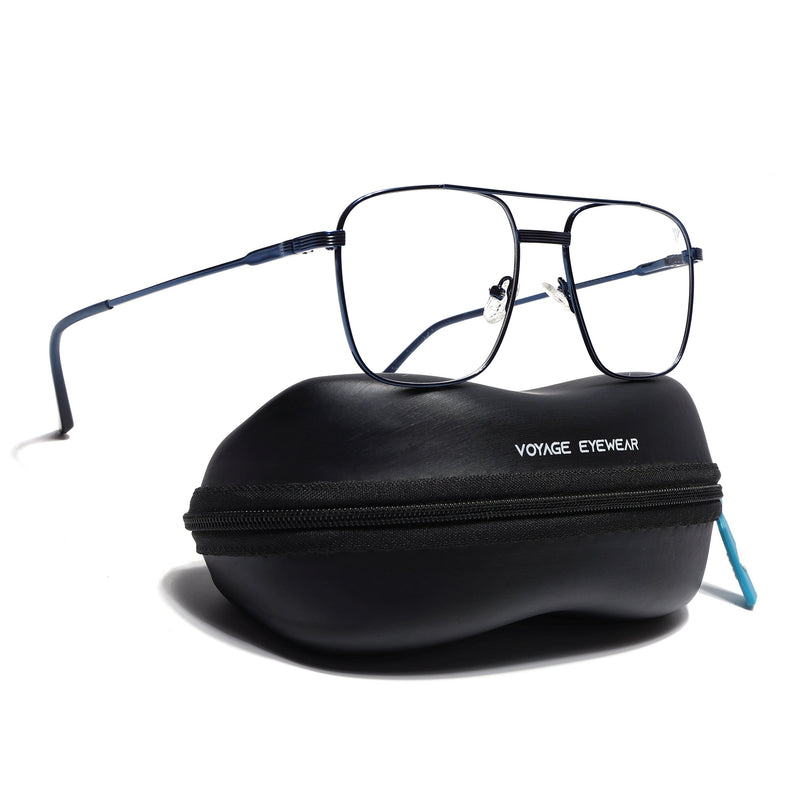 Voyage Metal Master Blue Wayfarer Eyeglasses for Men & Women - MG5023-C5