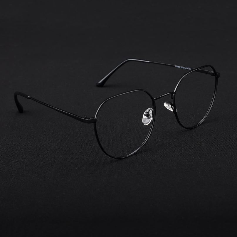 Voyage Metal Master Matt Black Round Eyeglasses for Men & Women - MG5024-C1