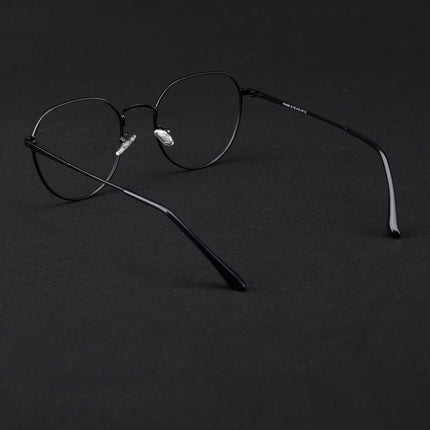 Voyage Metal Master Matt Black Round Eyeglasses for Men & Women - MG5024-C1