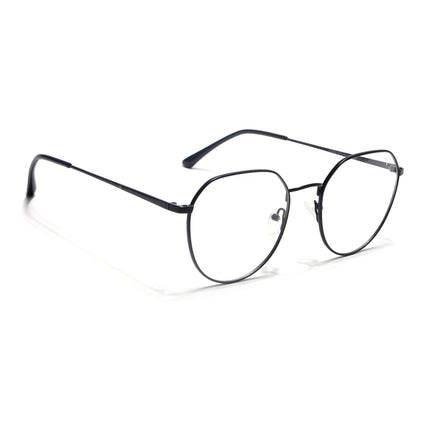 Voyage Metal Master Matt Black Round Eyeglasses for Men & Women - MG5024-C1